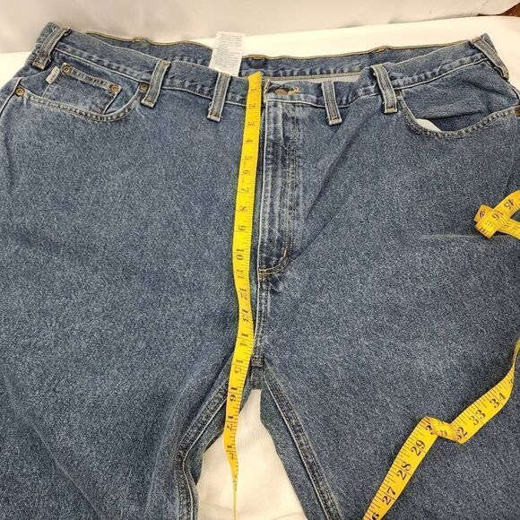 Carhartt Men's Size 50 x 32 Relaxed Fit Straight Leg Denim Blue Jeans R13 - Picture 5 of 10